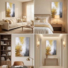 Sophisticated 28×40 in Framed Abstract Art – Perfect for Living Rooms & Offices