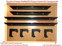 Quadro Frames 12×15 inch Picture Frame KIT, Style P375-3/8 inch Wide Molding
