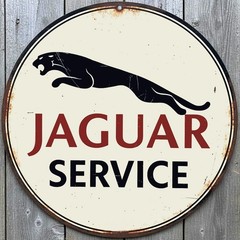 Jaguar Service 12″ Diameter Vintage Novelty Metal Sign Made In USA New!