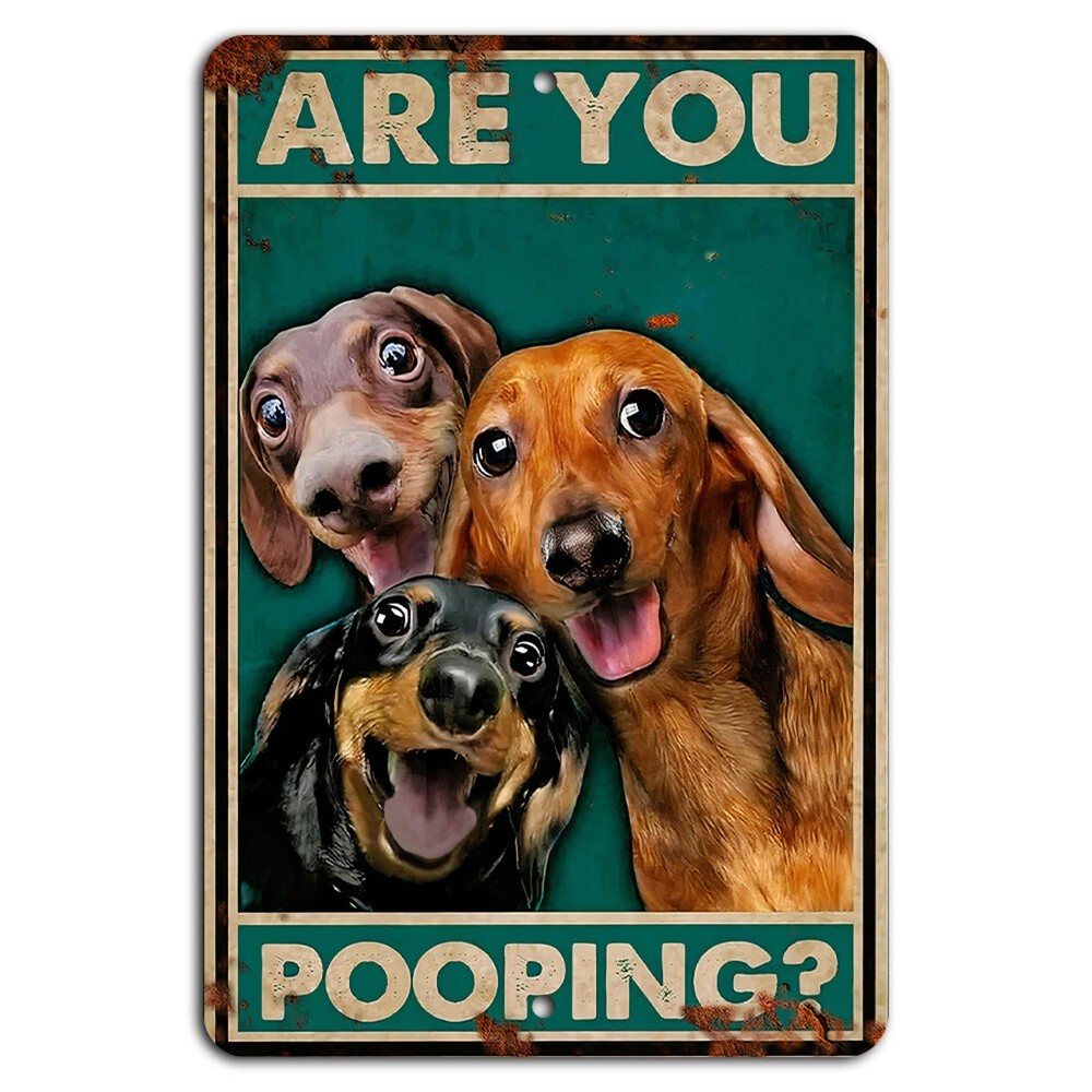 Funny Metal Sign BanginPrints Rustic Bathroom Decor Aluminum 8×12