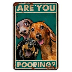 Funny Metal Sign BanginPrints Rustic Bathroom Decor Aluminum 8×12