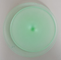 5″ Vintage Satin Frosted Green Pedestal Candy Dish B