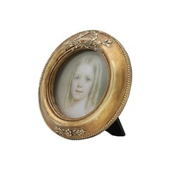 Small Vintage 3×3 Round Picture Frame, Mini Antique Ornate Circle Photo Frame…