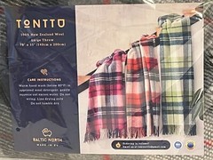 Baltic North 100% New Zealand Wool Fringed Throw Blanket 78″x55″ Made In EU NEW