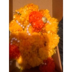 Fluffy Flowers Marigold Toran Garland for Entrance Door Bandarwal For Main Door
