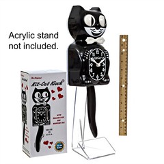 CLASSIC BLACK KIT CAT CLOCK 15.5″ Free Battery USA MADE Official Kit-Cat Klock