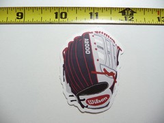 WILSON BASEBALL GLOVE SMALL STICKER DECAL GAME ATHLETIC SPORTS GAME