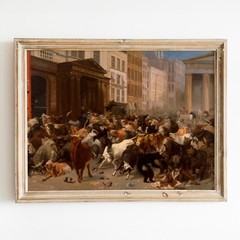 The Bulls And The Bears In The Market 1879 Finance Wall St Wall Art Poster Print