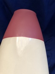 Two Tone Burgundy Beige Ceramic Vase Home Decor Perfect For Narrow Spaces
