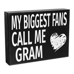 JennyGems Gifts for Gram, My Biggest Fans Call Me Gram, Gram Gifts Signs Decor