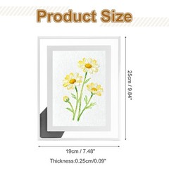 9.8 x 8.7 Inch Glass Photo Frame Vertical or Horizontal Picture Frame Silver