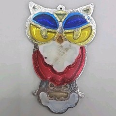 3.5″ Owl Shaped Multicolor Resin Plastic Metal Frame Hangable Suncatcher