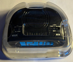 Super Loud Digital Alarm Clock 1 Inch LCD Display Snooze Blue Backlight