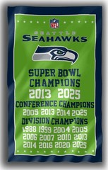 Football Team Memorable Custom Flag 90x150cm 3x5ft Seahawks Winner Best Banner
