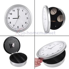 Wall Mounted Clock with Door for Storage Secret Interior Compartment