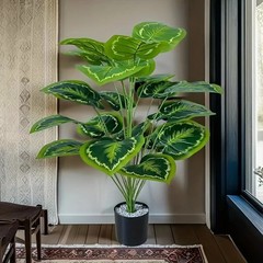 24 Leaves Giant Artificial Plant Tree Indoor Outdoor All Season Home Party Decor