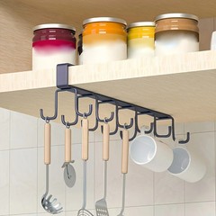 1PC Under Shelf Mug Holder Rack Kitchen Cabinet Coffee Cup Storage Hooks Hanger