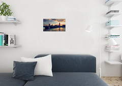 London Skyline with Big Ben Westminster Bridge Photo Art Print Poster 18×12