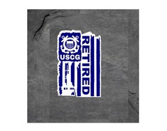 DISTRESSED UNITED STATES COAST GUARD RETIRED FLAG DECAL STICKER 3.2″ x 4.8″