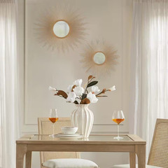 15 In. W X 15 In. H round Metal Frame Gold Elegant Luxurious Sunburst Wall Decor