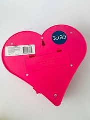 Pink Marquee 3D Light Heart Love Sign, Decorative Light Battery Operated 8×8″