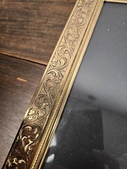 VTG Metal Picture Frame W/Glass Free Standing Photo Size 7.5×9.5 » In Gallery