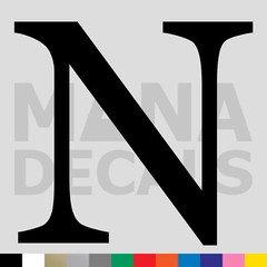 Nu Vinyl Die Cut Decal Sticker – Greek Letter Symbol N