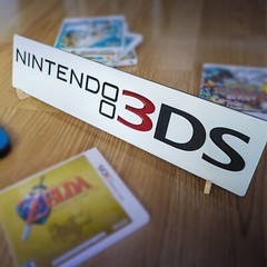Large Engraved Nintendo 3DS Logo Video Game Wall Art Collectable Sign