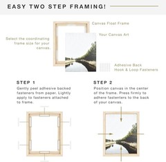 Canvas Float Frames Natural Woodgrain Vertical Horizontal Wall Hanging 12×16 NEW