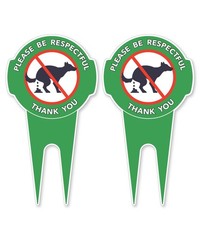 No Dog Poop Signs for Yard, 12″ x 6.5″, 2 Pack, Aluminum, Dog Poop Signs for…