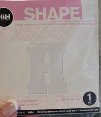 Painted White Letters A, B, C, E, H
