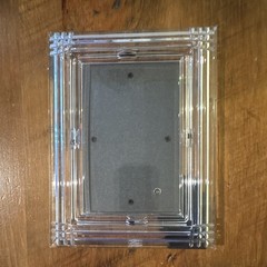 Rosenthal Clear Crystal 5×7 Rectangle Photo Frame Freestanding Rear-Loading