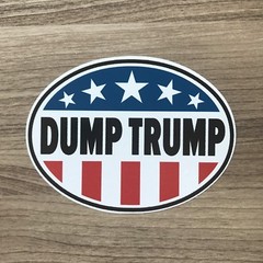 Dump Trump Donald Trump 4″ Wide Vinyl Sticker – BOGO
