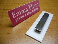 Custom Engraved 1×3 inch Name Tag with Magnetic or Pin Clasp – Any Color!