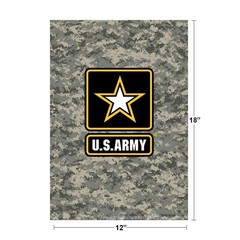 US Army Logo On Camouflage Camo USA Army Family Art Print Poster 12×18
