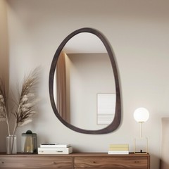 Asymmetrical Mirror Irregular Mirror Wall Mirrors Wood Frame for Home Decorative