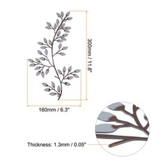 2 Pack Metal Tree Leaf Wall Decor Vine Olive Leaf Wall Art Style 6 White