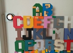 3D Printed Letter A–Z | Custom Initial | Brick‑Style Block Decor | Any Color
