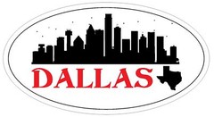 Dallas Texas Oval Bumper Sticker or Helmet Sticker D3715 Euro Oval Auto Decal