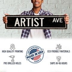Artist Street Sign Gift for Artist Art Studio Decor Craft Sign 104180021061