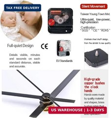 JUSTIME 8.5-inch Quality Square Water Resistant Quartz Wall Clock Special for Sm
