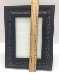 Photo Frame Black Resin/Plastic Gold Scroll Easel/Wall Hanger French Country