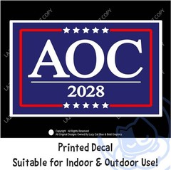 AOC 2028 Decal Sticker Vote Political President Elect Democrat Anti MAGA Trump
