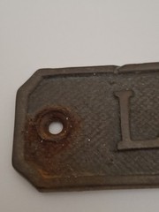 Vintage Brass Ladies Door Restroom Sign( See Pictures)