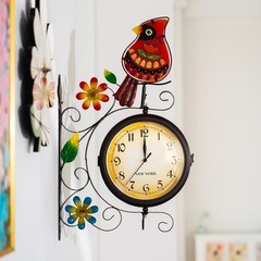 Vintage Indoor Outdoor Clock – Silent Non-Ticking, Double Sided Wall Clock wi…