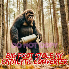 Big Foot Sticker Removable & Waterproof Catalytic Converter Sasquatch Bigfoot