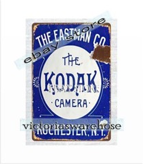 EASTMAN CO. KODAK CAMEERA ROCHESTER NEW YORK tin sign metal wall art