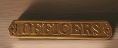 7-in Solid Brass Officers Plaque Door Sign Officers Club. Military Law Enforceme