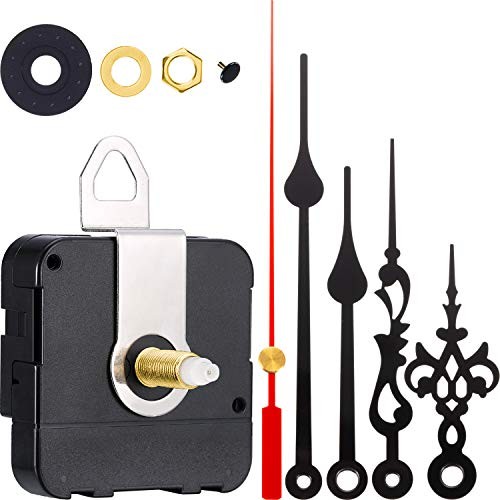 2 Pair Hands Quartz Clock Movement Shaft Length 1-1/ 5 Inch/ 31 mm Black, Red