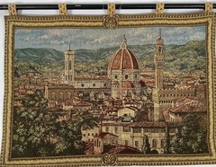 Firenze Italian Jacquard Wall Tapestry Cityscape of Florence Italy 25x 18 No Rod